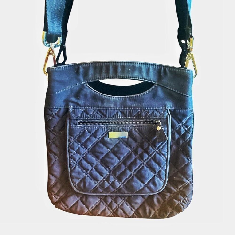 Vera Bradley Classic Hipster Black Convertible Bag